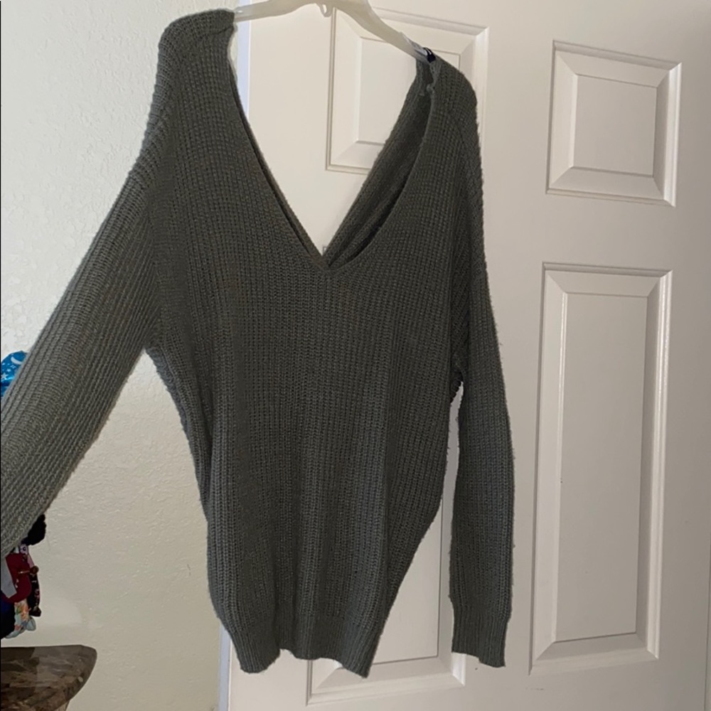 Olive green Fashion Nova irreversible Sweater
